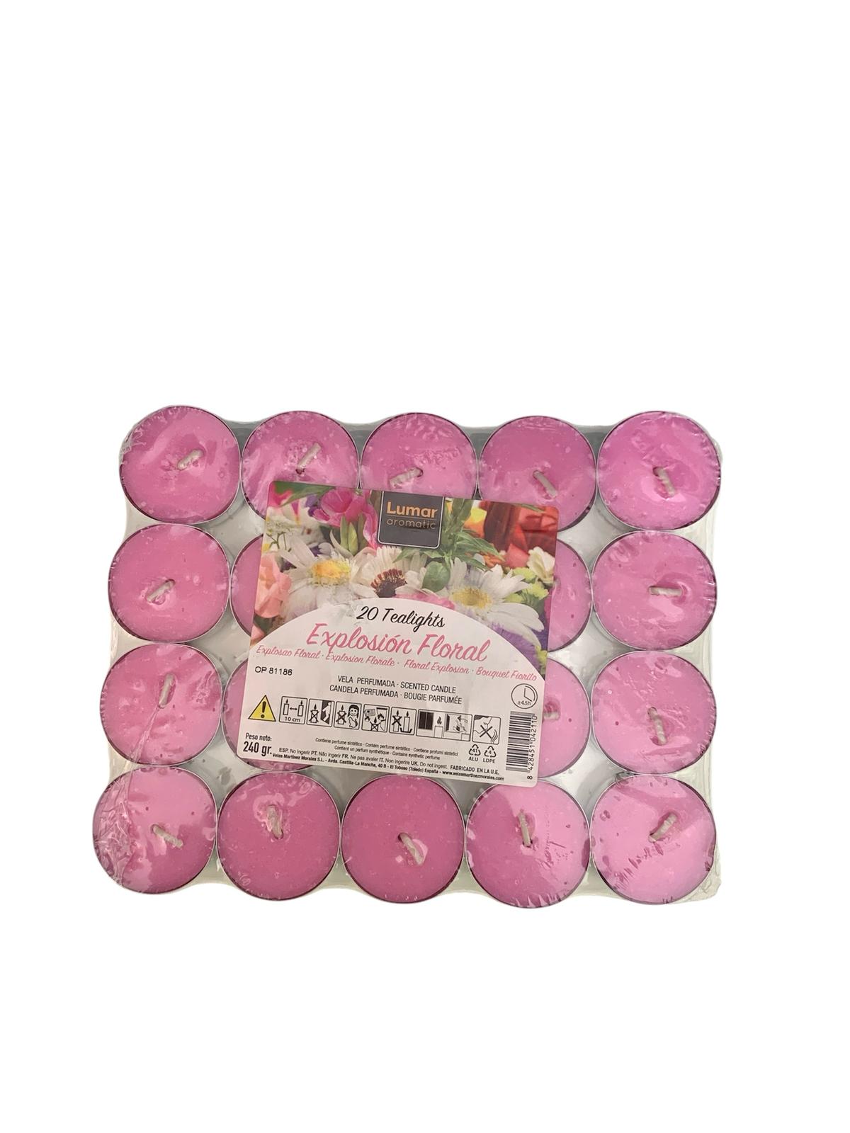 PACK 20 VELAS EXPOSICIÓN FLORAL