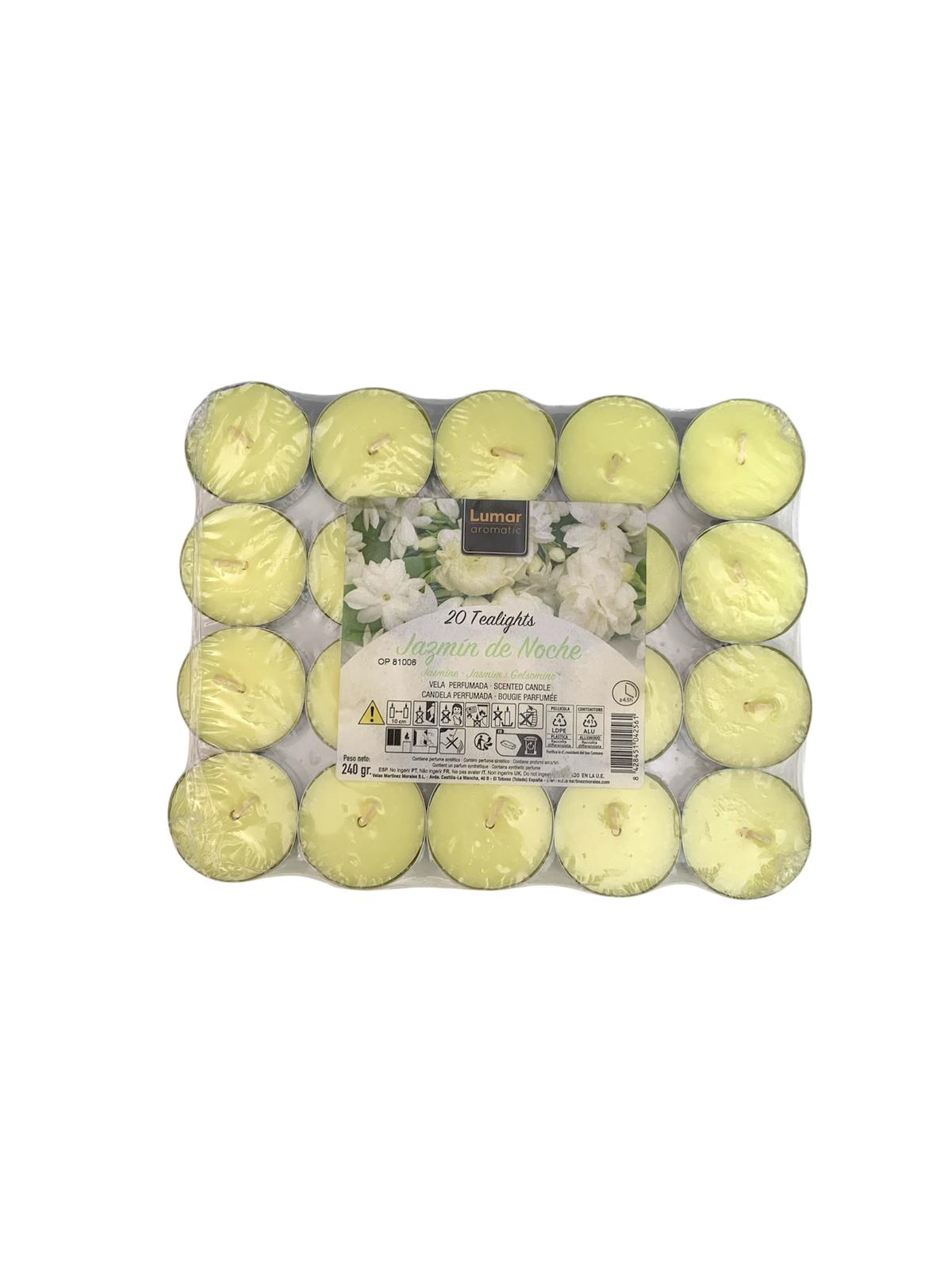 PACK 20 AROMÁTICAS VELAS JAZMÍN