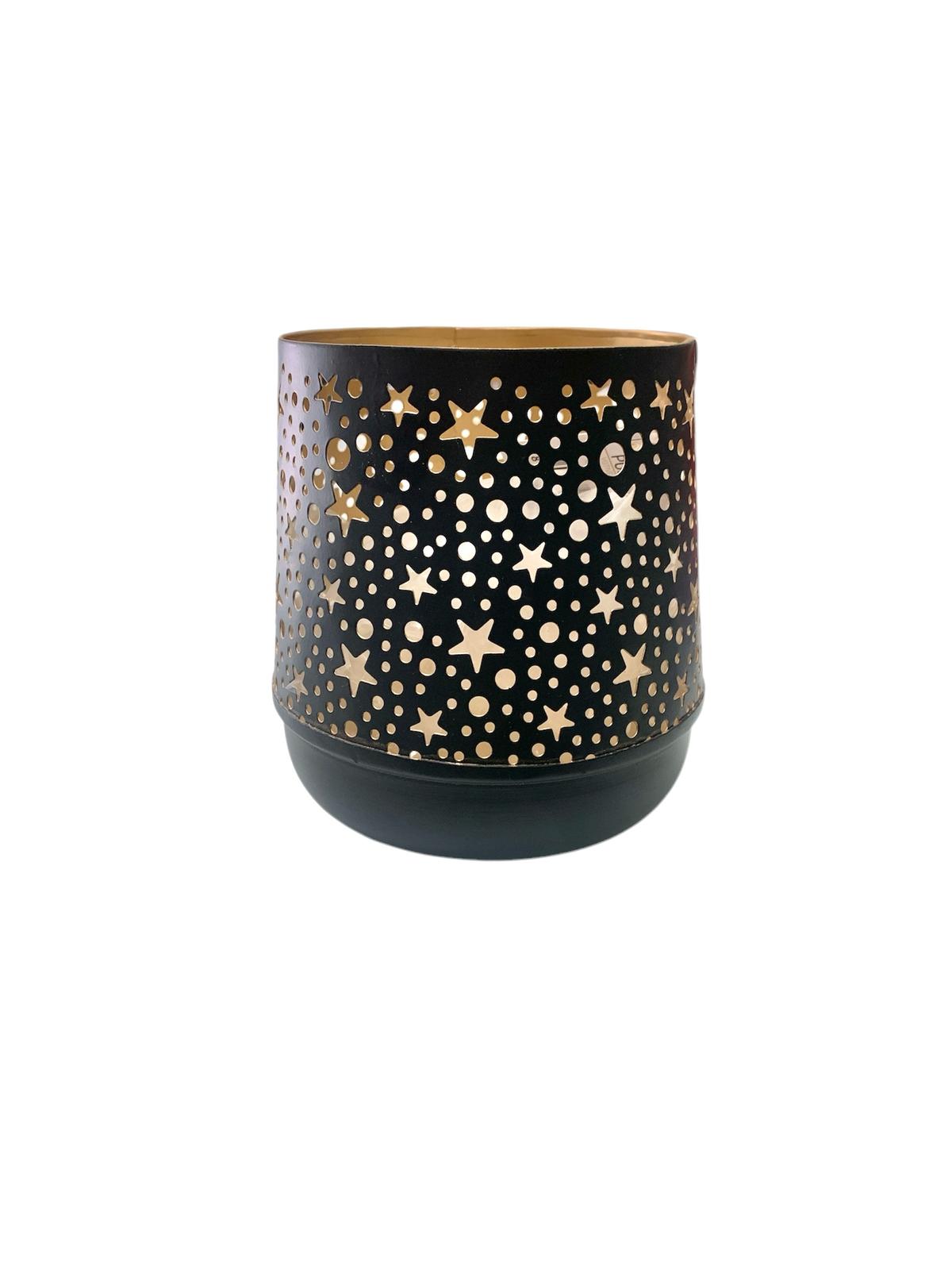 PORTA VELAS ACERO INOXIDABLE DECORATIVO