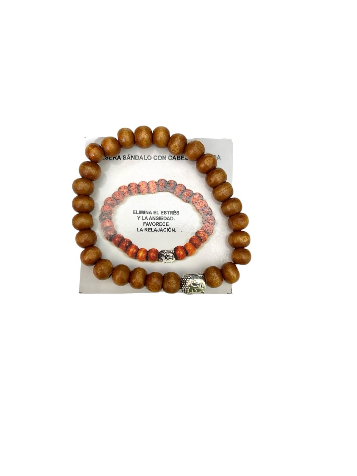 PULSERA MINERAL SÁNDALO Y BUDA