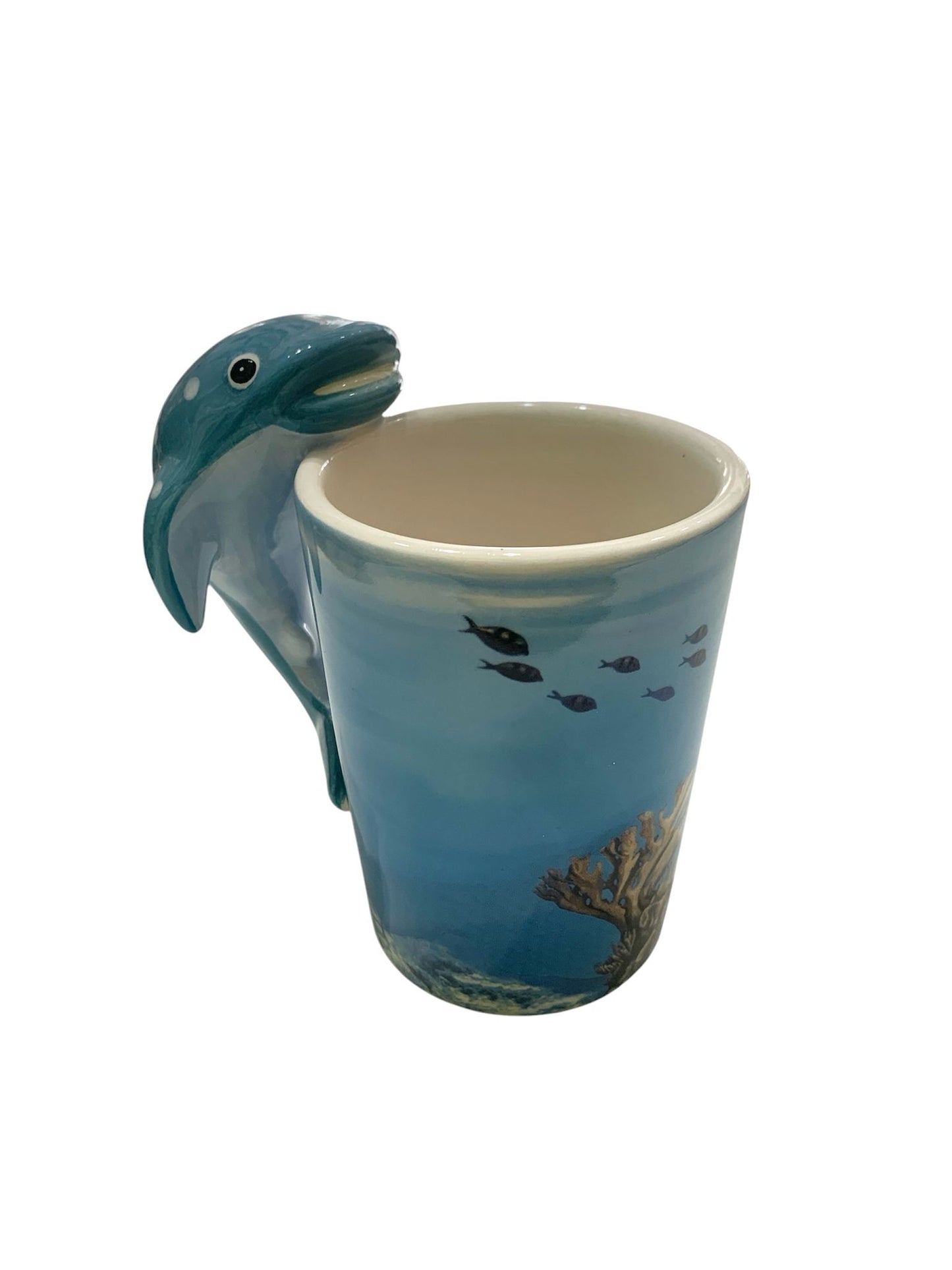 TAZA CERÁMICA CON ASA DELFÍN