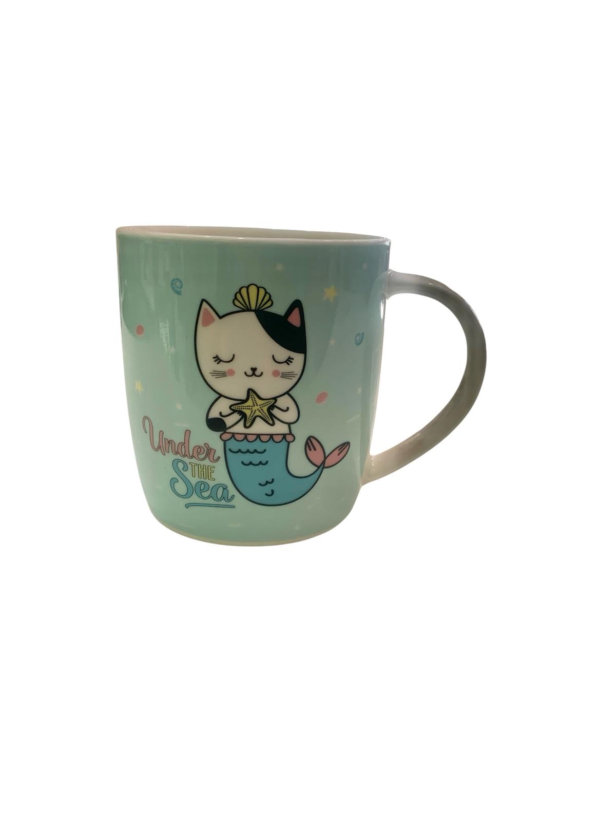 TAZA CERÁMICA SIRENA GATO