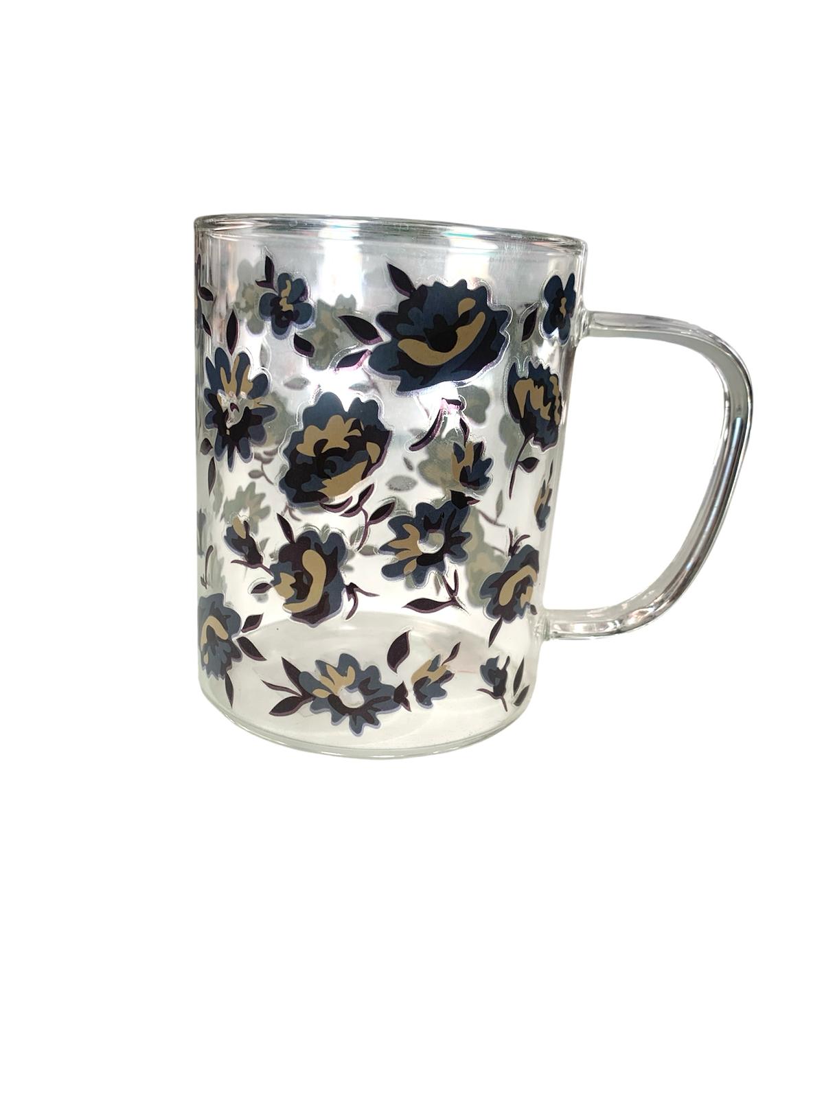 JARRA DE CRISTAL CON FLORES