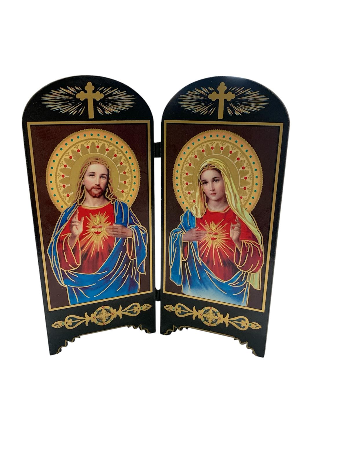 DÍPTICO DE MADRERA RELIGIOSO