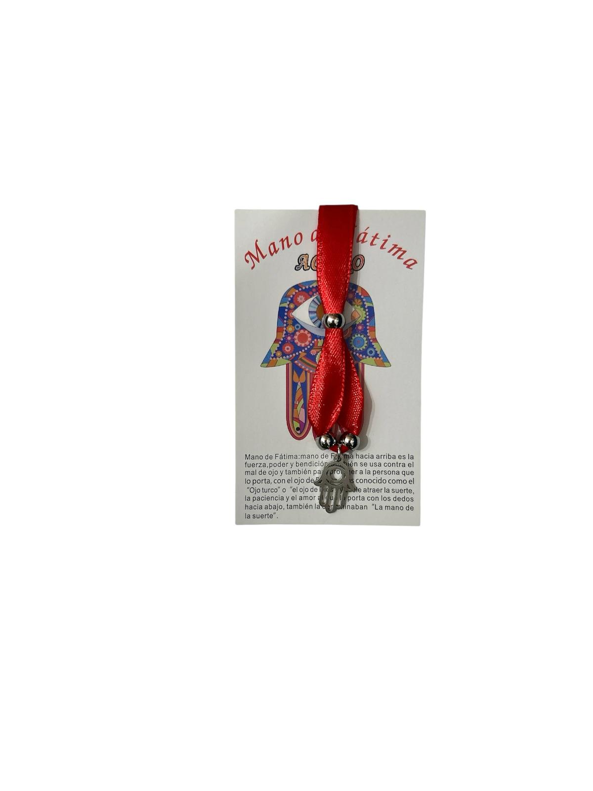 PULSERA LAZO ROJO MANO FÁTIMA